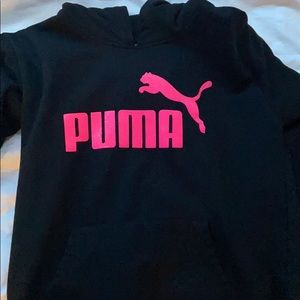 Puma black and pink glitter hoodie
